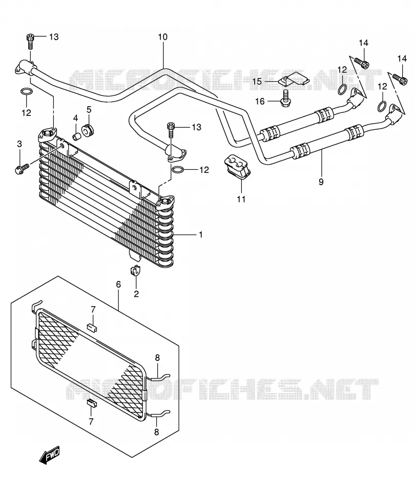 RADIATEUR D'HUILE Suzuki QUAD 400 EIGER 2006  LT-A400FK6(P3/P28)