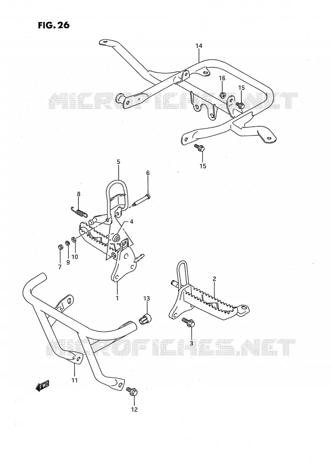 REPOSE PIED Suzuki QUAD 160 OZARK 1993  LT-F160P(P28)