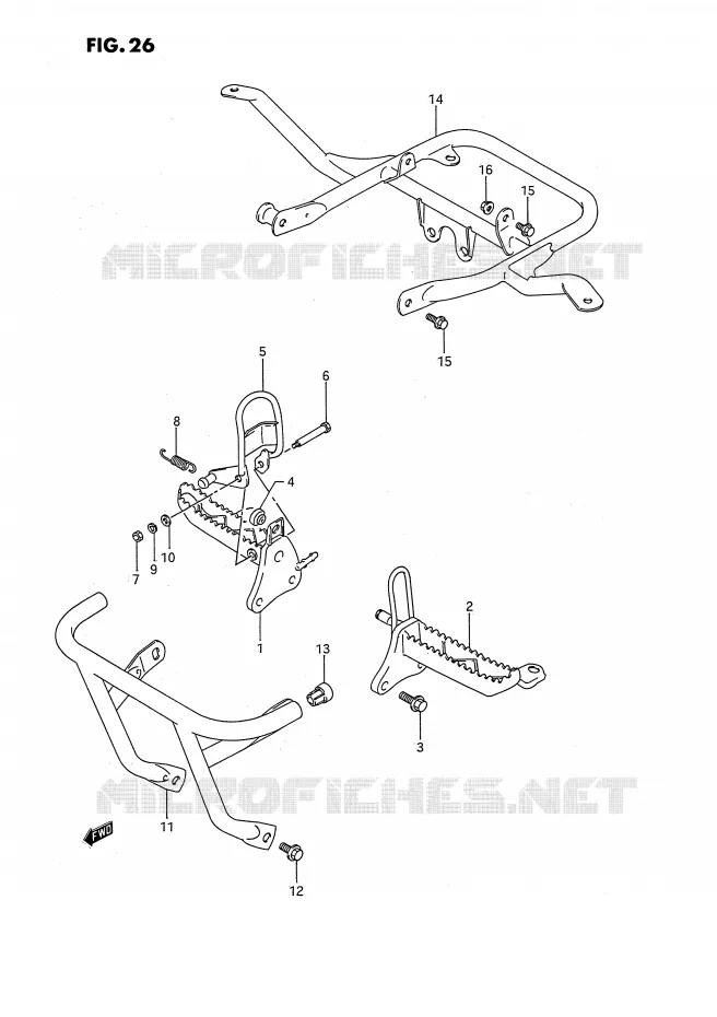 REPOSE PIED Suzuki QUAD 160 OZARK 1995  LT-F160S(P2)