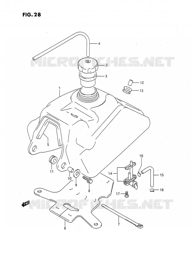 RESERVOIR D'ESSENCE Suzuki QUAD 160 OZARK 1992  LT-F160N(P3)