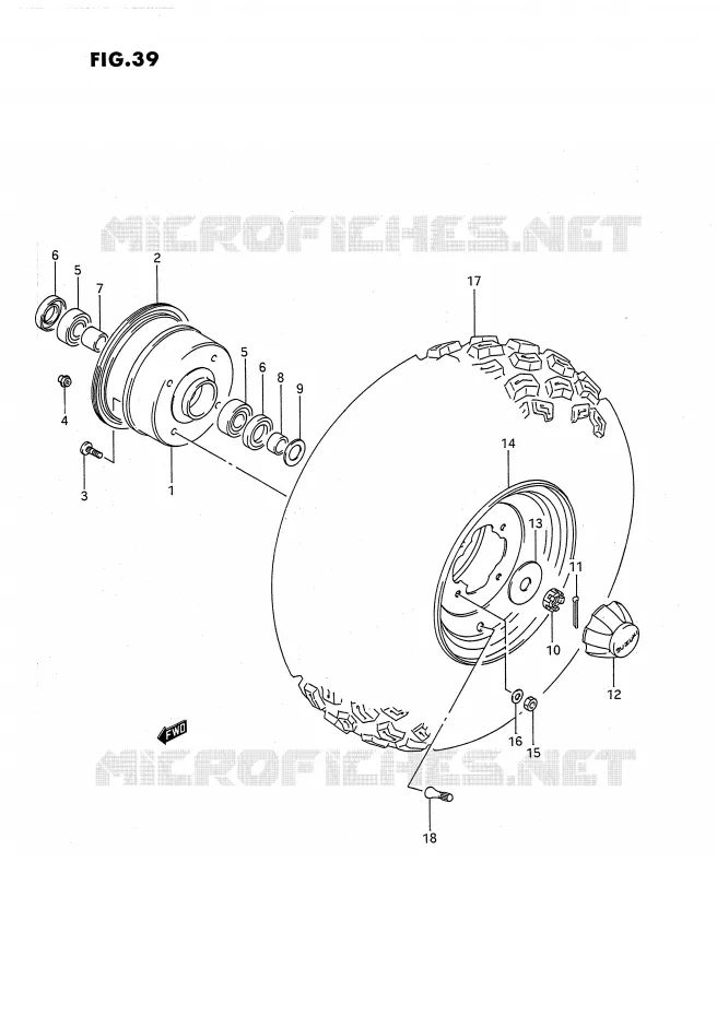 ROUE AVANT Suzuki QUAD 160 OZARK 1994  LT-F160R(P3)