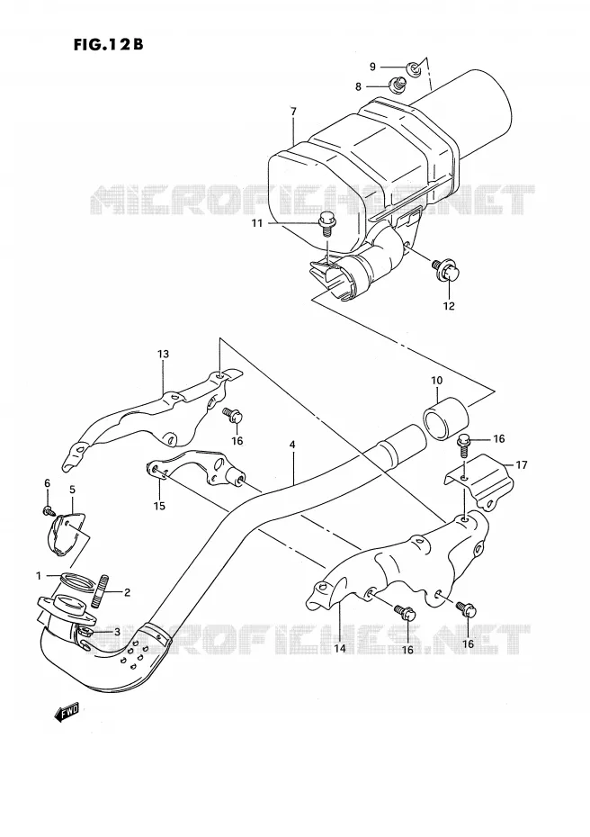 SILENCIEUX (MODELE L) Suzuki QUAD 250 KINGQUAD 1993  LT-F4WDP(E2)