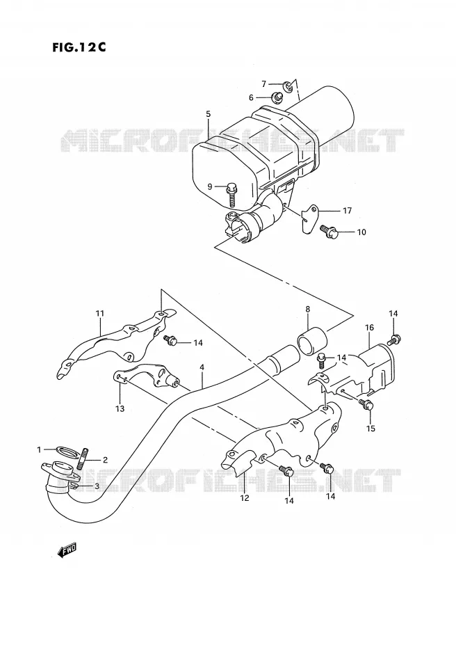 SILENCIEUX (MODELE M/N/P/R/S) Suzuki QUAD 250 KINGQUAD 1993  LT-F4WDP(E2)