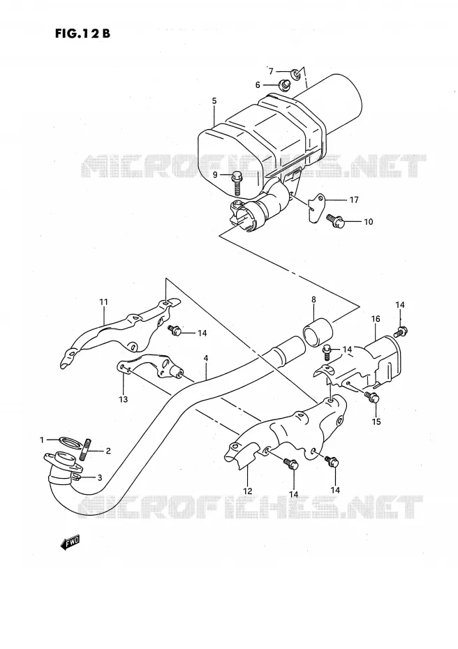 SILENCIEUX (MODELE M/N/P/R/S/T) Suzuki QUAD 250 OZARK 1992  LT-F250N(E3)