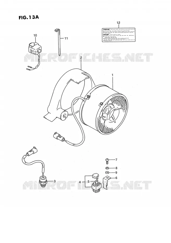 VENTILATEUR (MODEL K/L/M/N/P/R/S E17,MODEL M/N/P/R/S E24) Suzuki QUAD 250 KINGQUAD 1994  LT-F4WDR(E2)
