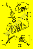 RESERVOIR D'ESSENCE (MODELE F/G) pour Suzuki MINIQUAD-SPORT 50 1984