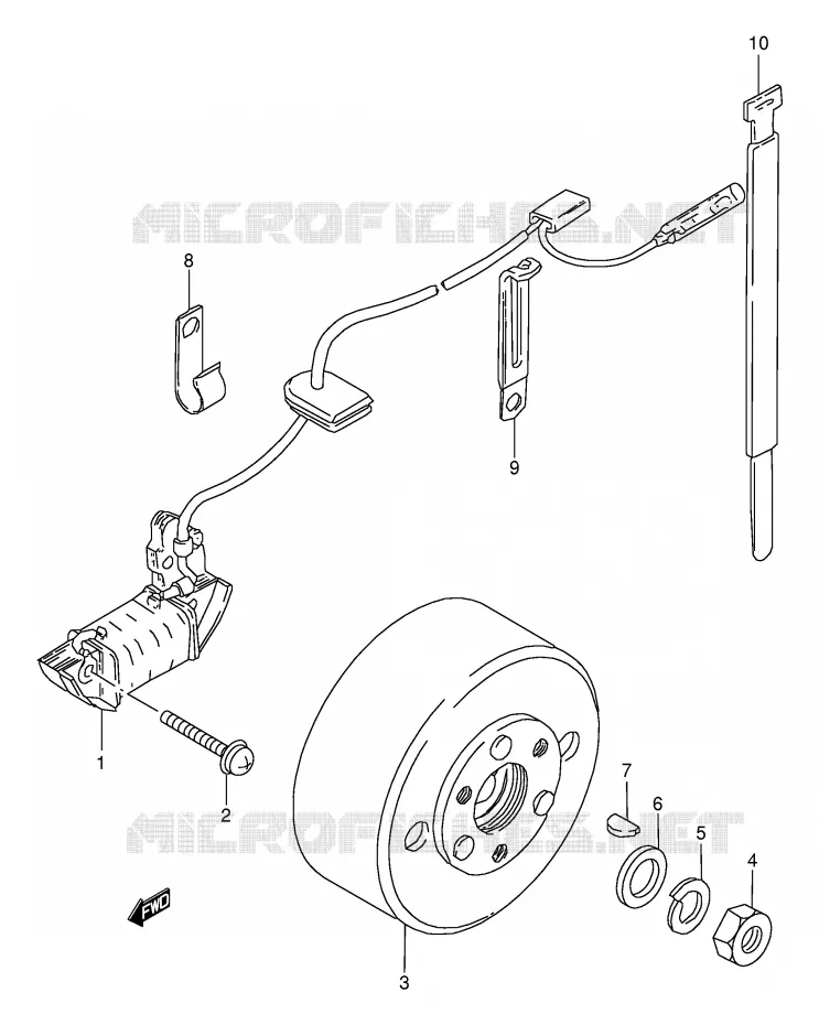 ALLUMAGE ROTOR - STATOR Suzuki QUAD 50 MINIQUAD-SPORT 1990  LT50L(P1)