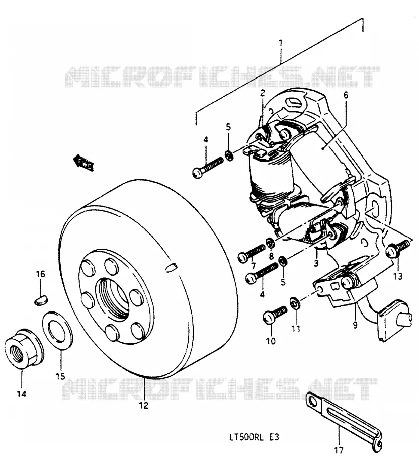 ALLUMAGE ROTOR - STATOR Suzuki QUAD 500 QUADRACER 1987  LT500RH(H/J/K/L)