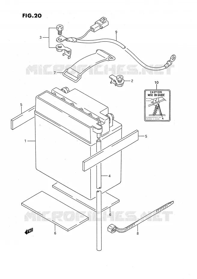 BATTERIE Suzuki QUAD 160 OZARK 1994  LT-F160R(P3)
