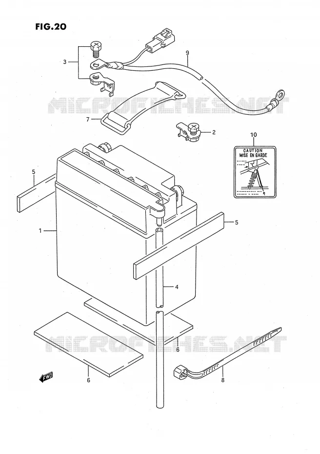 BATTERIE Suzuki QUAD 160 OZARK 1996  LT-F160T(P28)