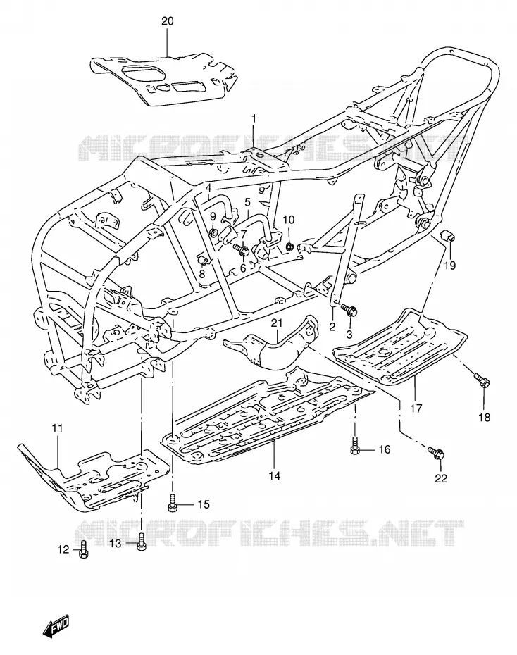 CADRE Suzuki QUAD 250 OZARK 2000  LT-F250FY(E24)