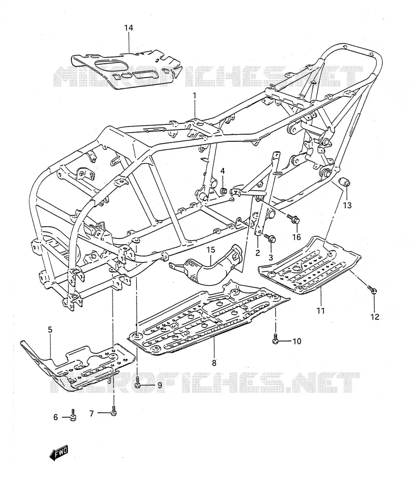 CADRE Suzuki QUAD 300 KINGQUAD 1995  LT-F4WDXS(E28)