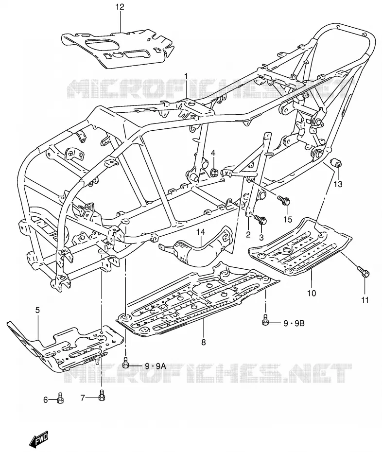 CADRE Suzuki QUAD 300 KINGQUAD 2004  LT-F300FK4(E3/E28)