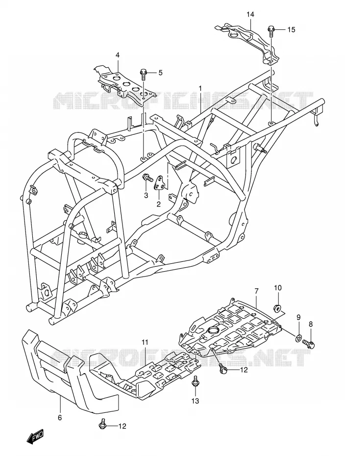 CADRE Suzuki QUAD 400 EIGER 2004  LT-F400K4(P3/P28)