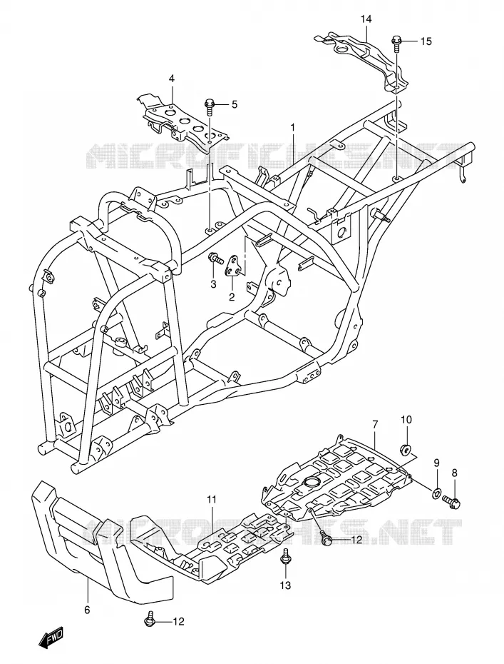 CADRE Suzuki QUAD 400 EIGER 2005  LT-A400FK5(P3/P28)