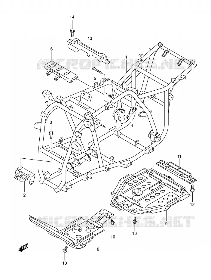 CADRE Suzuki QUAD 500 VINSON 2000  LT-A500FY(E24)