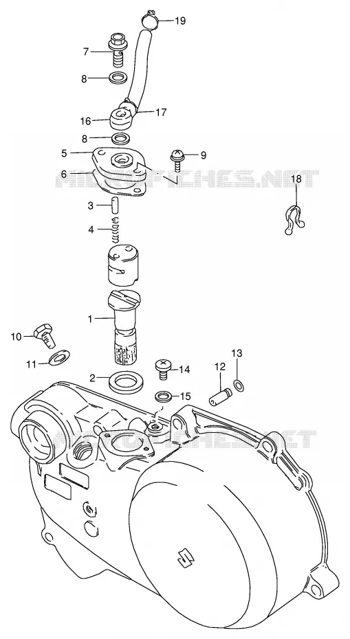 CARTER D'EMBRAYAGE - POMPE A HUILE Suzuki QUAD 50 MINIQUAD-SPORT 1990  LT50L(P1)