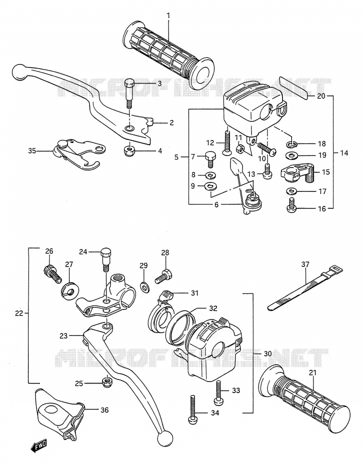 COMMODOS (MODELE H/J/K/L/M/N/P) Suzuki QUAD 250 KINGQUAD 1987  LT-F4WDH(E28)