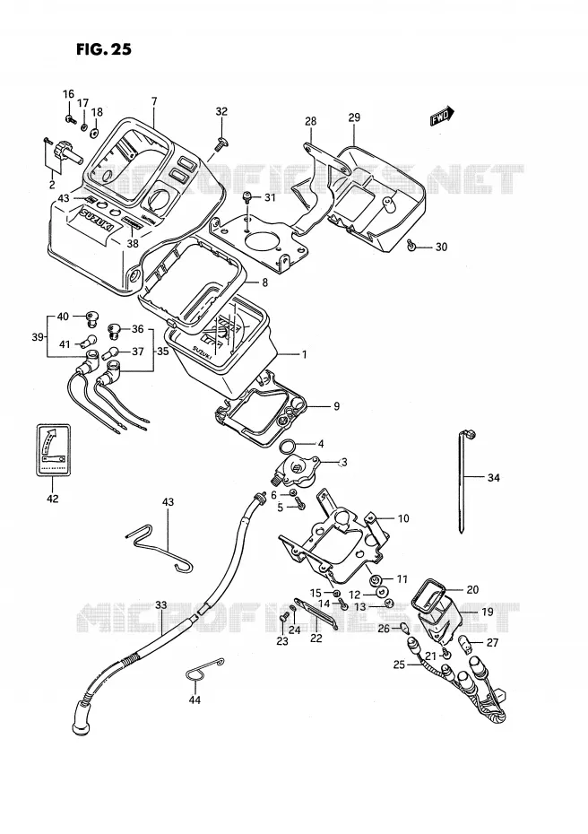 COMPTEUR Suzuki QUAD 250 KINGQUAD 1989  LT-F4WDK(E2)