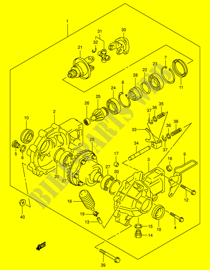 COUPLE CONIQUE (FRONT)(MODEL K3/K4,~F.NO.5SAAK46A3X102000) pour Suzuki EIGER 400 2004