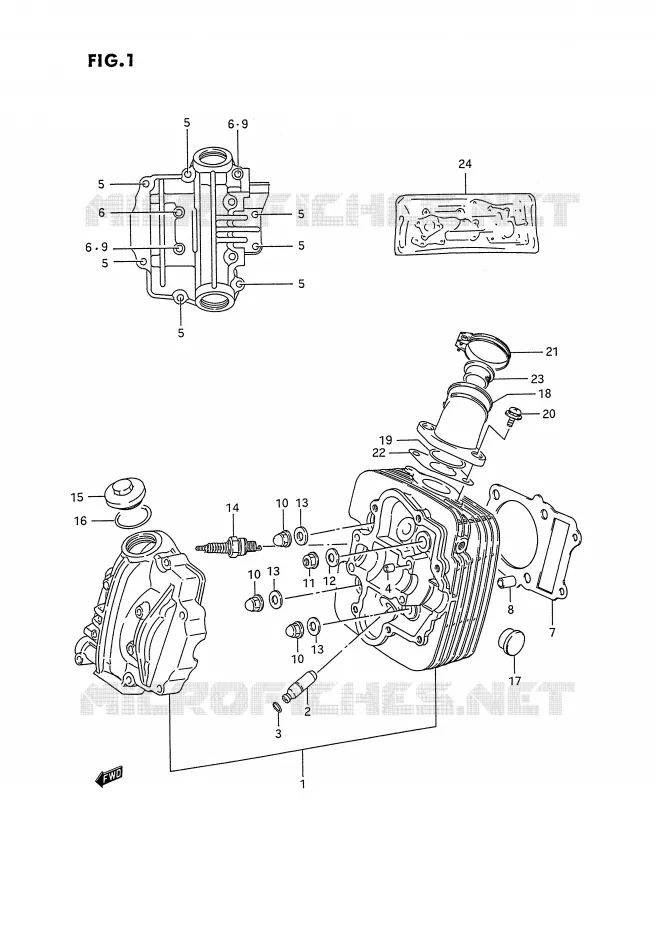 CULASSE Suzuki QUAD 300 KINGQUAD 1991  LT-F4WDXM(E2)
