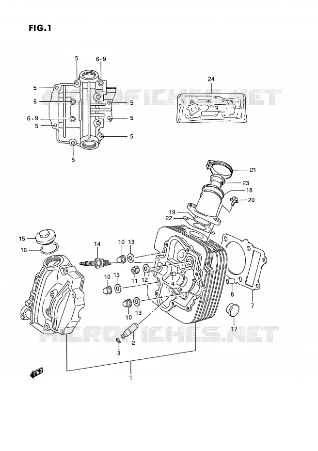 CULASSE Suzuki QUAD 300 KINGQUAD 1993  LT-F4WDXP(E3)