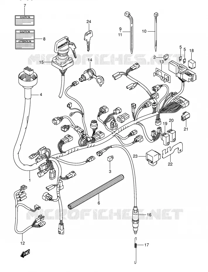 FAISCEAU ELECTRIQUE Suzuki QUAD 700 KINGQUAD 2005  LT-A700XK5(E28/E33)