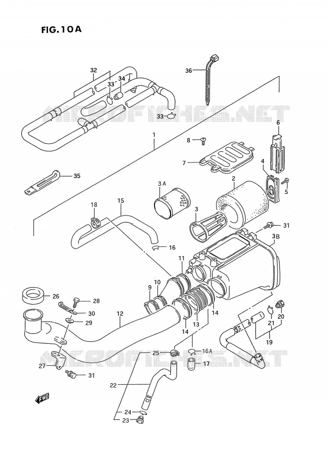 FILTRE A AIR (MODELE M/N/P/R/S/T) Suzuki QUAD 250 OZARK 1989  LT-F250K(E2)
