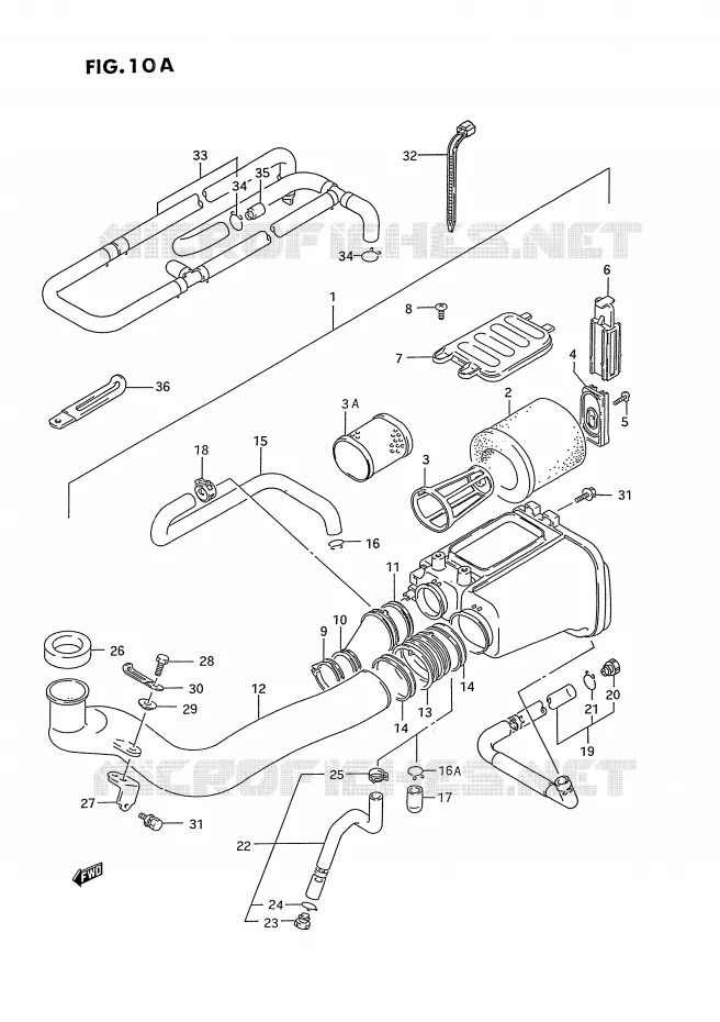 FILTRE A AIR (MODELE M/N/P/R/S/T) Suzuki QUAD 250 OZARK 1990  LT-F250L(E28)