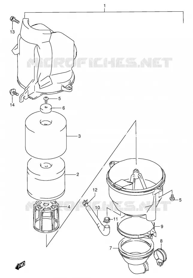 FILTRE A AIR Suzuki QUAD 80 QUADSPORT 1998  LT80W(P3/P28)
