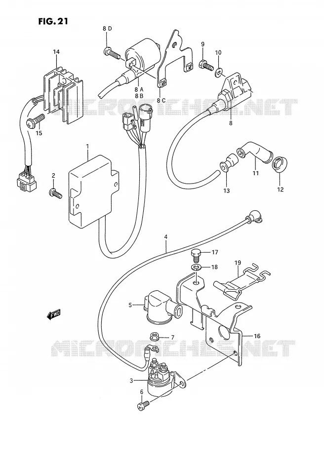 PARTIE ELECTRIQUE Suzuki QUAD 250 OZARK 1994  LT-F250R(E28)