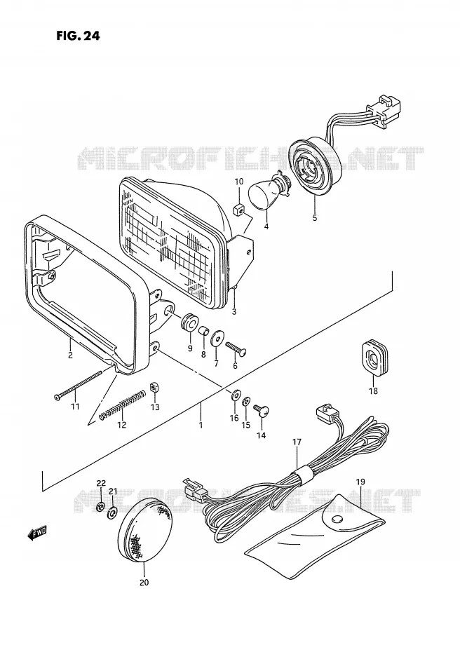 PHARE Suzuki QUAD 250 OZARK 1993  LT-F250P(E28)