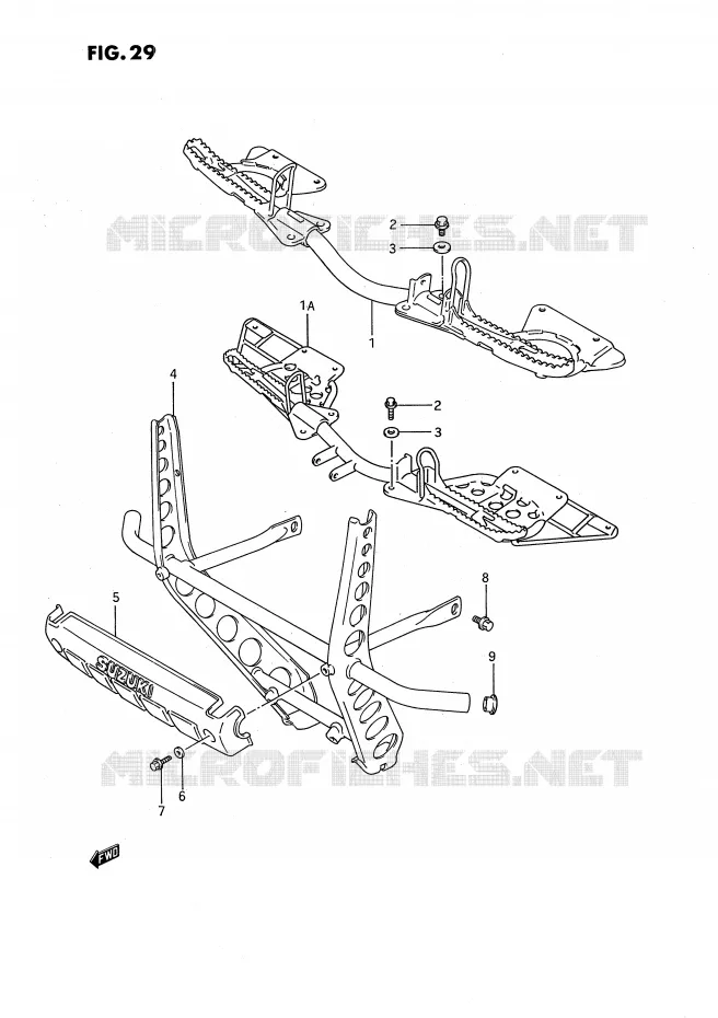REPOSE PIED Suzuki QUAD 250 OZARK 1988  LT-F250J(E3)