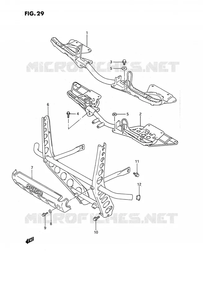 REPOSE PIED Suzuki QUAD 250 OZARK 1989  LT-F250K(E2)