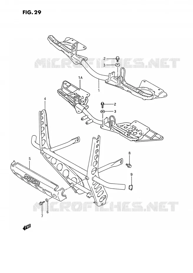 REPOSE PIED Suzuki QUAD 250 OZARK 1990  LT-F250L(E28)