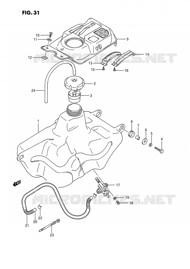 RESERVOIR D'ESSENCE Suzuki QUAD 250 OZARK 1988  LT-F250J(E2)