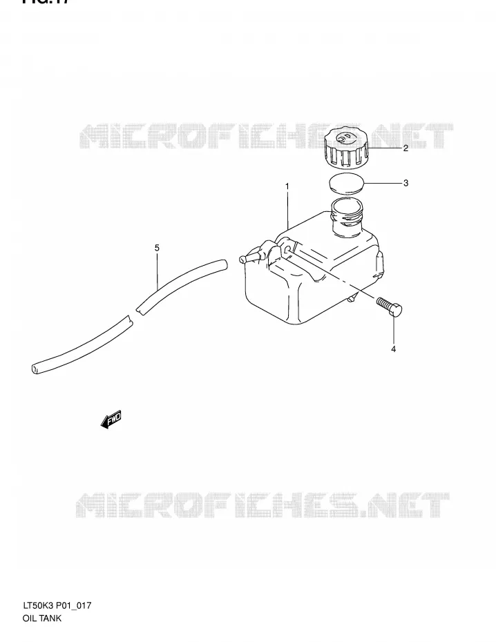 RESERVOIR D'HUILE Suzuki QUAD 50 MINIQUAD-SPORT 2004  LT50K4(P1)