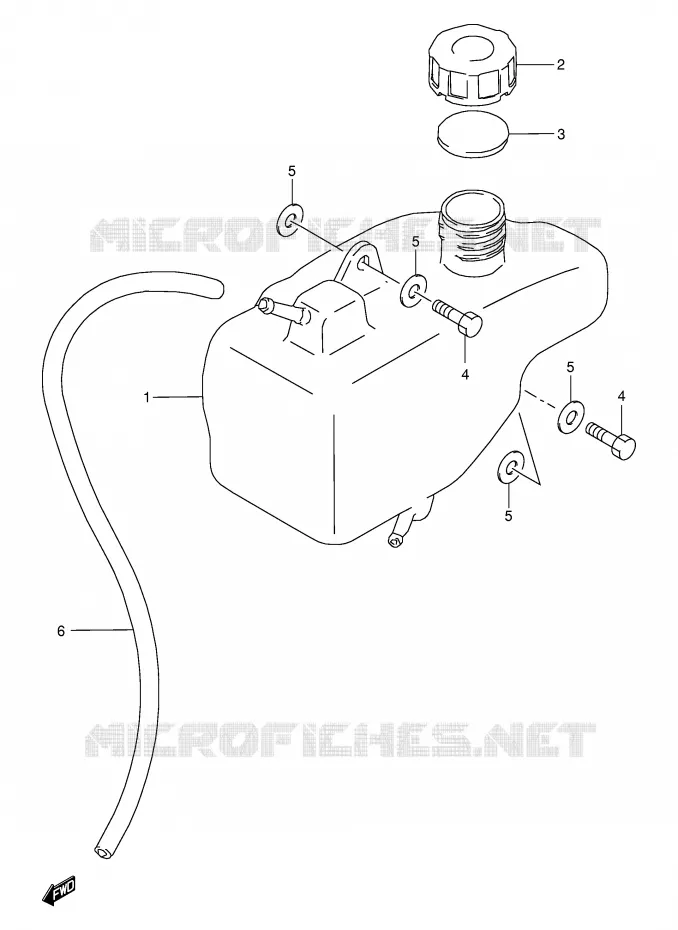 RESERVOIR D'HUILE Suzuki QUAD 80 QUADSPORT 2006  LT80K6(P1)