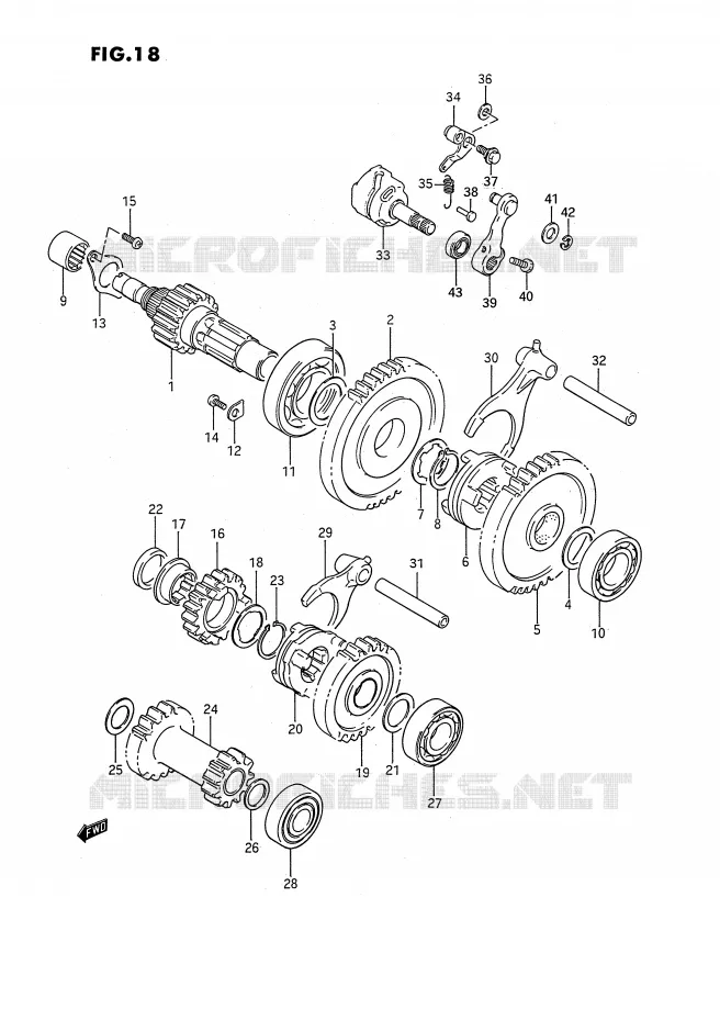 TRANSMISSION (2) Suzuki QUAD 300 KINGQUAD 1993  LT-F4WDXP(E3)