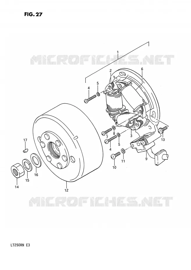 ALLUMAGE ROTOR - STATOR (MODELE F/G) Suzuki QUAD 250 QUADRACER 1991  LT250RM(E3)