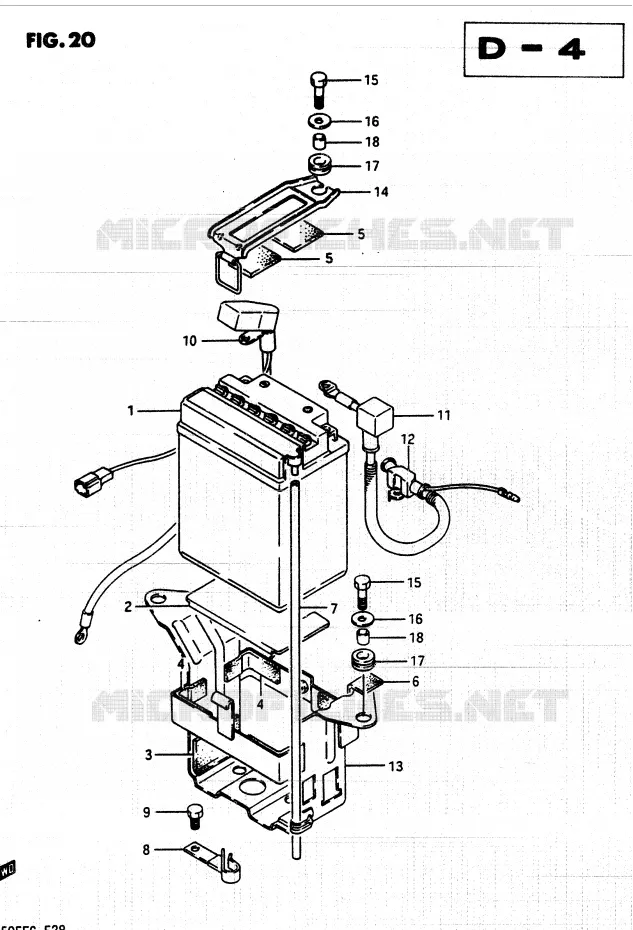 BATTERIE Suzuki QUAD 250 QUADRUNNER 1985  LT250EF(F/2/G)