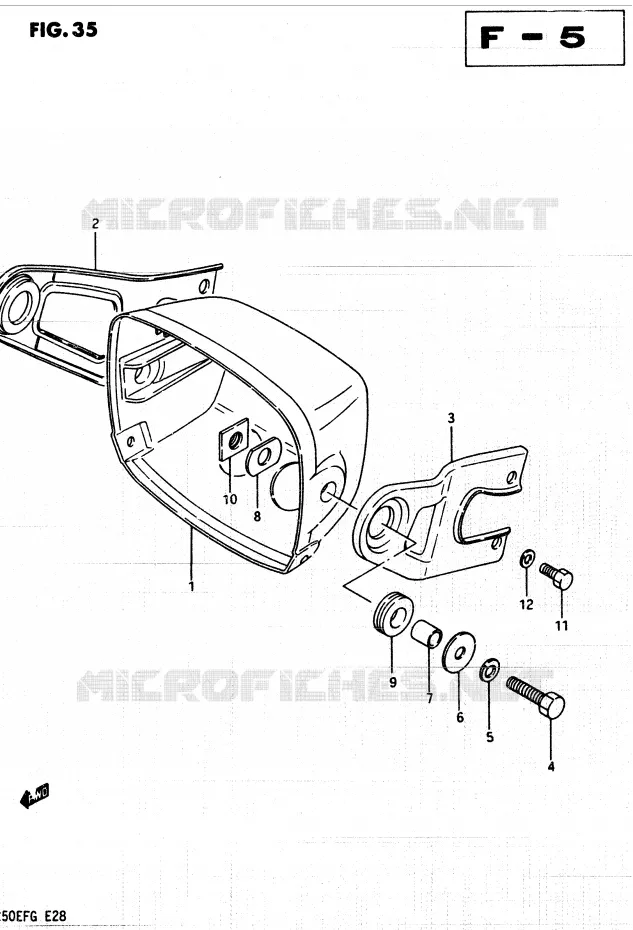 BOL DE PHARE Suzuki QUAD 250 QUADRUNNER 1987  LT250EFF(F/2/G)