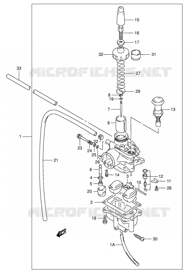 CARBURATEUR Suzuki QUAD 80 QUADSPORT 2004  LT80K4(P3/P28)