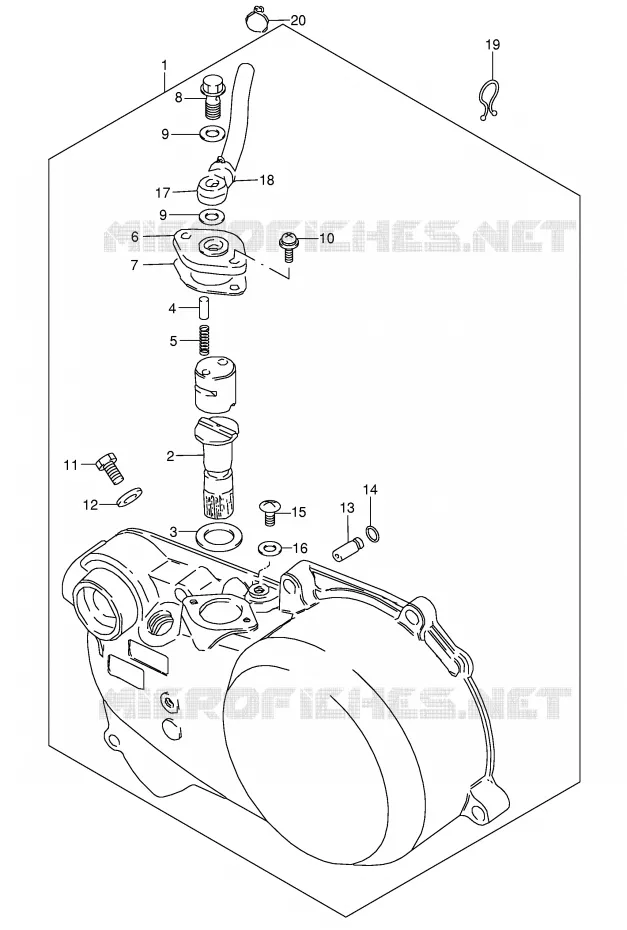CARTER D'EMBRAYAGE - POMPE A HUILE Suzuki QUAD 50 MINIQUAD-SPORT 2004  LT50K4(P1)