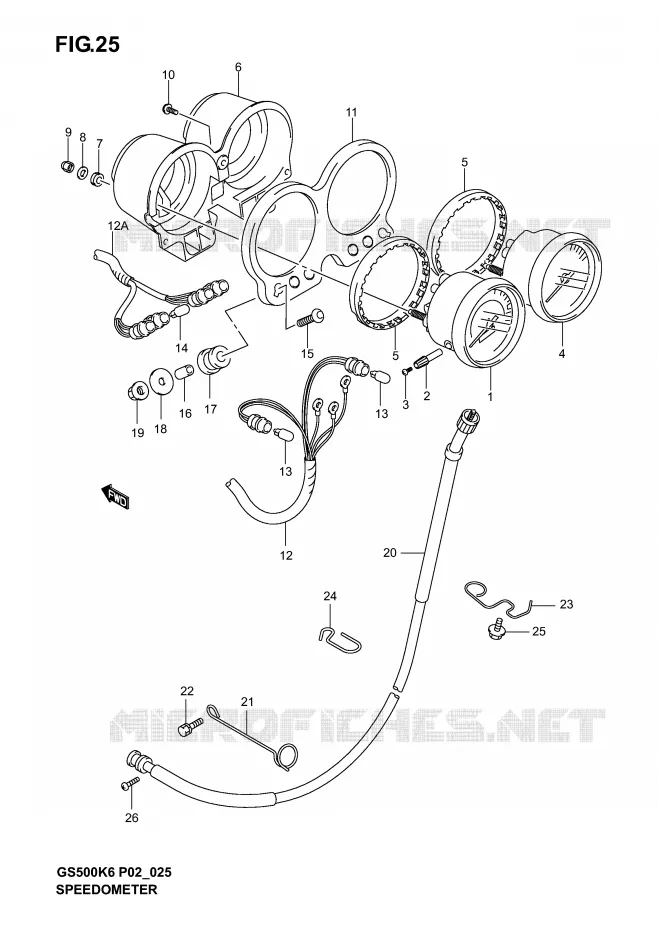 COMPTEUR (MODELE K3) Suzuki MOTO 500 GS-F 2006  GS500FUK6(P19)