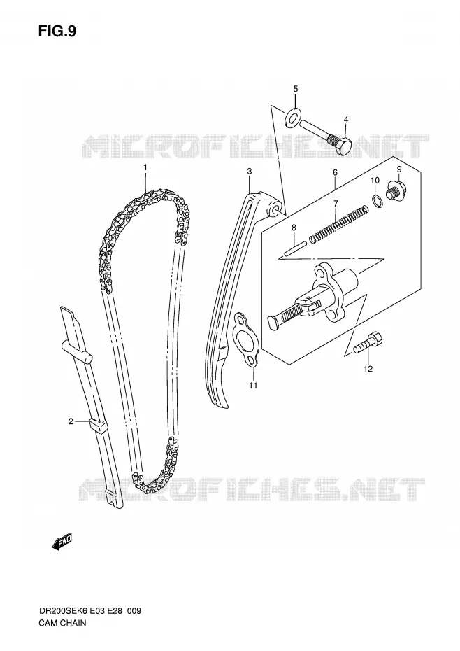 DISTRIBUTION Suzuki MOTO 200 DR 2010  DR200SEL0(E3/E28)