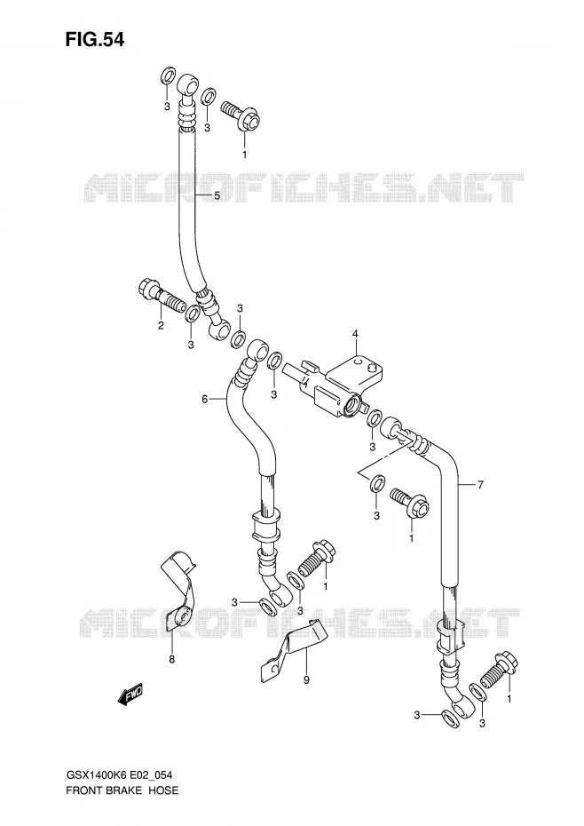 DURITE DE FREIN AVANT Suzuki MOTO 1400 GSX 2006  GSX1400U1K6(E2)