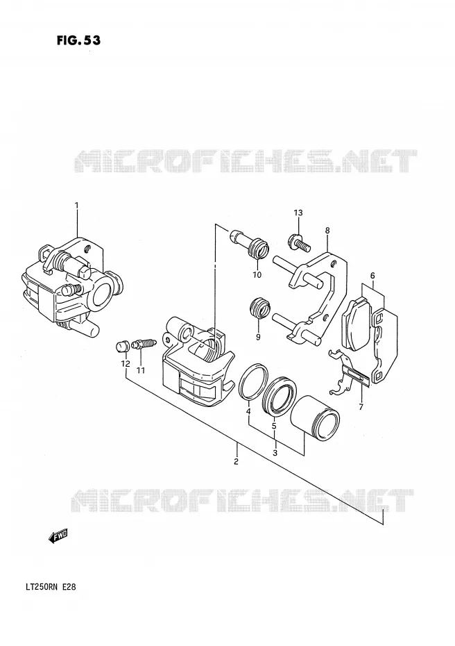 ETRIER DE FREIN AVANT Suzuki QUAD 250 QUADRACER 1987  LT250RH(E28)