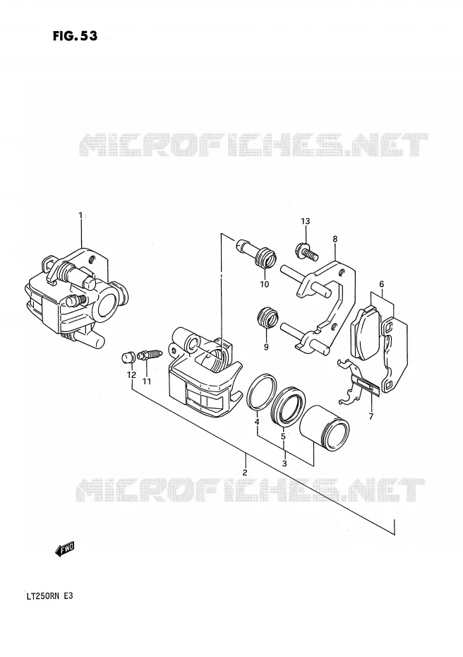 ETRIER DE FREIN AVANT Suzuki QUAD 250 QUADRACER 1990  LT250RL(E3)