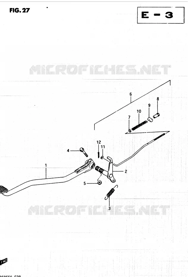 FREIN ARRIERE Suzuki QUAD 250 QUADRUNNER 1986  LT250EFG(F/2/G)